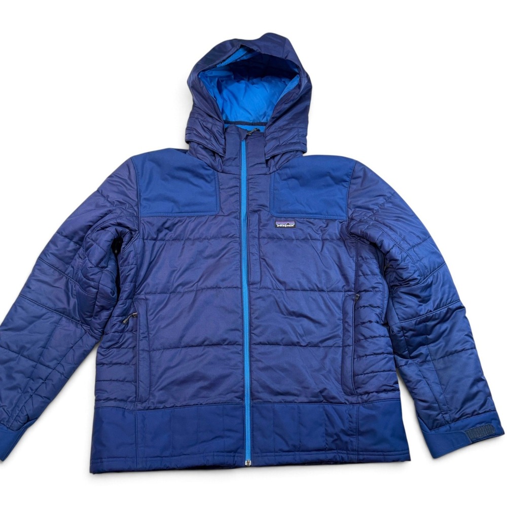 Patagonia Rubicon Rider Jacket Mens Large Blue Hooded Ski Snow 29454